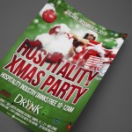 Hospitality Xmas Party at The Drynk Print Design by Ryan Orion Agency