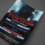 Temptation Halloween Party with Legacy Production Group Print Design by Ryan Orion Agency